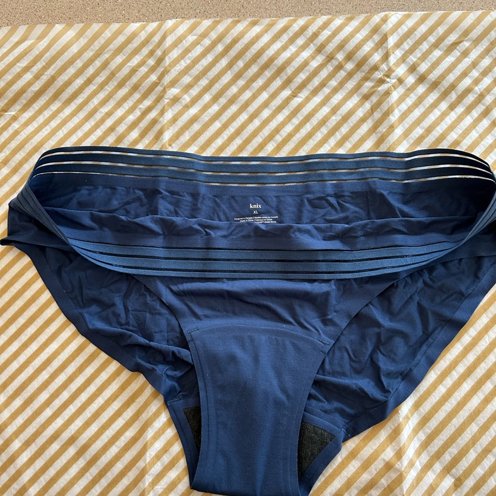 3 Pair Knix Blue Panties Soft Stretchy, Luxe Modal,
Leakproof Bikini